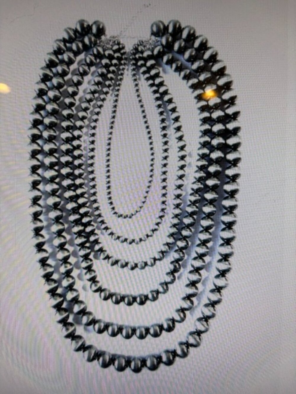 Tipi Western 6 Layered Navajo Pearl Style Statement Necklace NWT